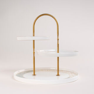 Misk Stainless Steel 3 Tier Serving Stand