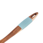 Alberto Wooden Spoon With Water Blue Silicone Grip image number 1