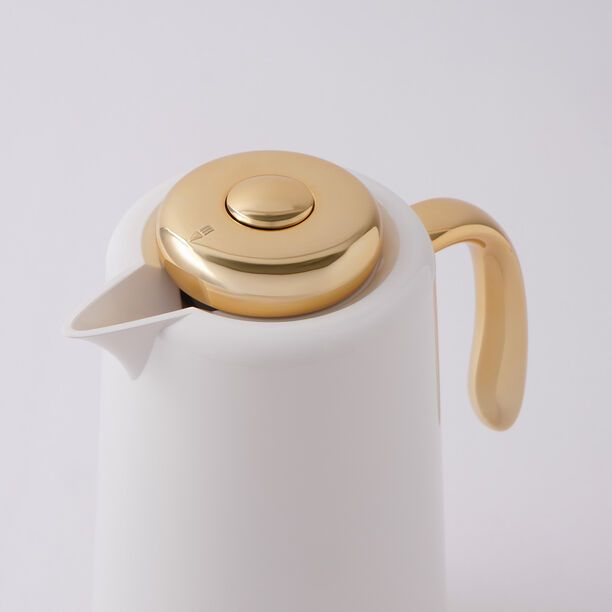 Dallaty Plastic Vacuum Flask, White 1L image number 2