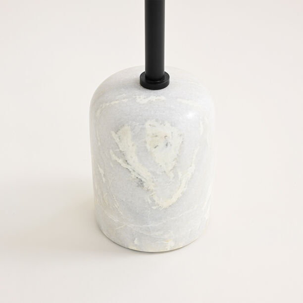 Homez side table wood and marble in brown, 50*32*32cm image number 2