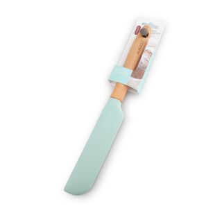Alberto Silicone Scraper With Wooden Handle Blue 