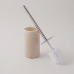Homez Polyresin Toilet Brush Holder With Brush, Beige 9.6*9.6*42Cm image number 0