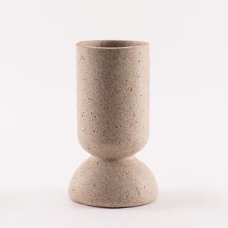 Homez resin huda vase 11.5*11.5*20cm, beige