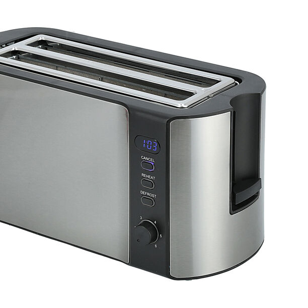Alberto plastic black silver toaster 1250 1500W image number 2