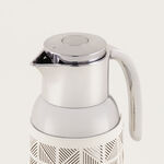 دلتي دلة ستانلس ستيل بلمسة جلد، بيج فاتح 1.3 لتر image number 2