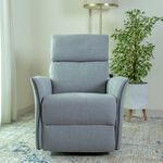 Parma manual recliner/rocking chair, light grey image number 1