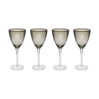 La Mesa 4 Pieces Glass Juices Goblets Black