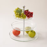 Borgonovo 3tier cake transparent stand 22 cm, 27 cm, and 32 cm image number 0