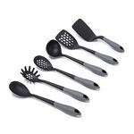 Alberto 6 piece cooking utensil set black and grey color image number 3