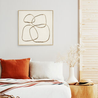 Homez hand painting art with gold frame 60*60cm