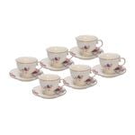 La Mesa 12 Pieces Tea Cup And Saucers \ Ivory image number 0