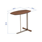 Homez martim drink table, walnut 58*35*55 cm image number 1