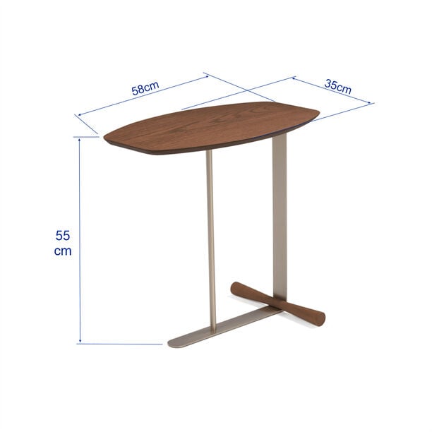 Homez martim drink table, walnut 58*35*55 cm image number 1