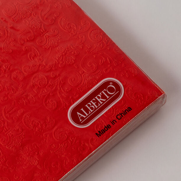 البرتو مناديل ورقية عبوة 30 قطعة، أحمر 33*33سم image number 1