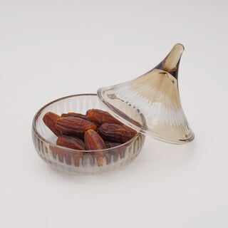 دلتي تمرية زجاج 15 مل، بني