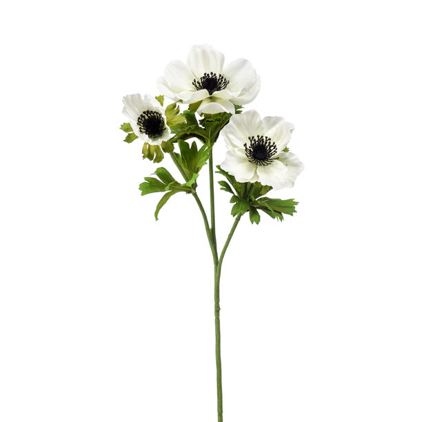 Homez artificial flower anemone spray, cream, 55cm image number 0