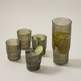 Drink Set 5 Pcs Smoke Col Tumbler 290Ml
