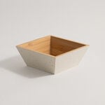 Alberto large bamboo salad bowl beige 25*25*10.5cm image number 0