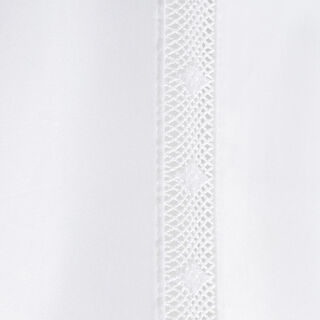 بوتيك بلانش طقم لحاف قطني مزين بالدانتيل مقاس 200*200 سم أبيض