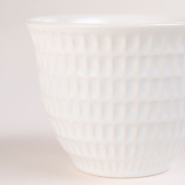 Dallaty white porcelain and glass Tea and coffee cups set 18 pcs image number 3