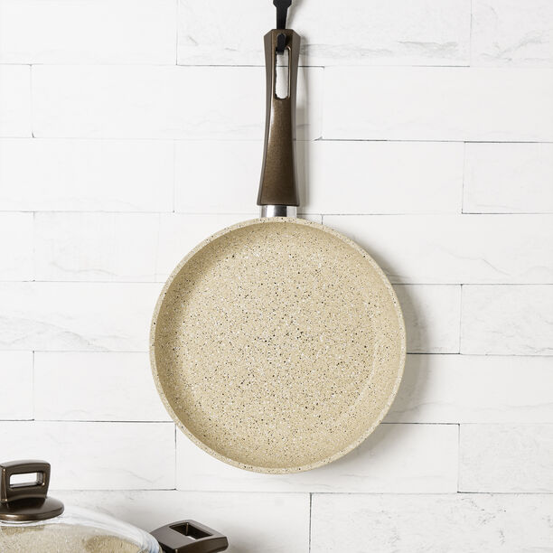 Alberto 7pcs granite cookware set brownstone image number 3