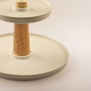La Mesa Porcelain 2Tier Cake Stand, White Dia 30Cm,19Cm