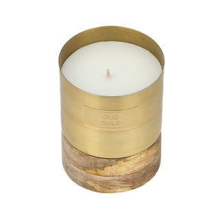 Votive Candle With Wooden Base