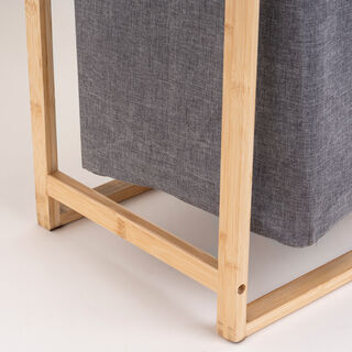 Homez bamboo laundry basket organizer 49.5*30*70 cm