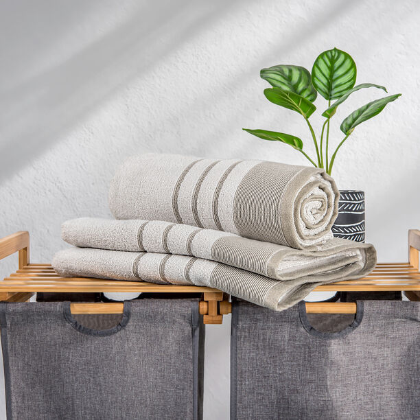 Cottage Bath Sheet Towel Indian Cotton 100x150 Gray image number 0