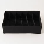 Homez Polyester Clothes Organizer With 6 Grid, Black image number 1