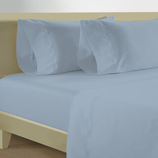 Boutique Blanche 300TC cotton fitted sheet 180*200cm, sky blue