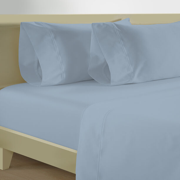 Boutique Blanche 300TC cotton fitted sheet 180*200cm, sky blue image number 0
