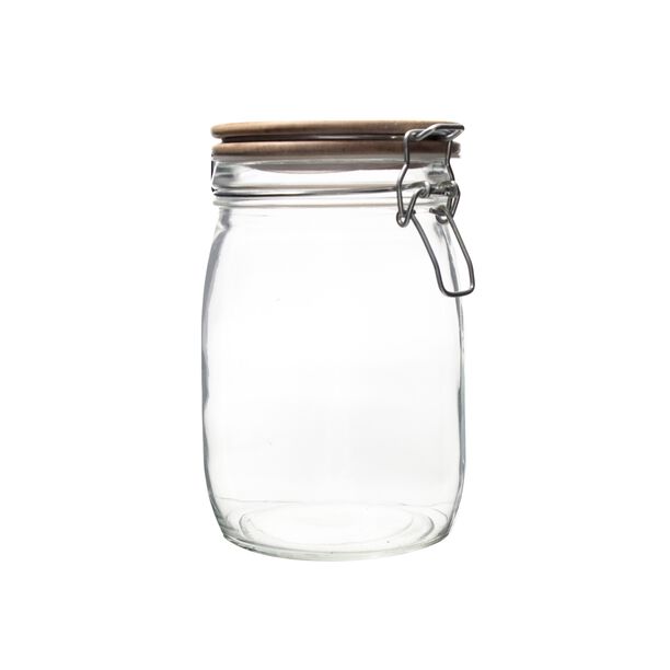 Alberto Glass Jar With Wooden Clip Lid 1650Ml image number 0
