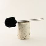 Homez Toilet Brush Holder With Stainless Steel Pole In Gold image number 1