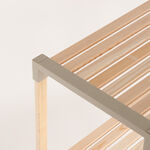 Homez Fixwood 4 Floor Wooden Shelf, Beige113*33*66Cm image number 2