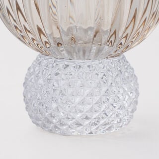 طقم أوعية حلوى لا ميسا زجاج لون عسلي 4 قطع