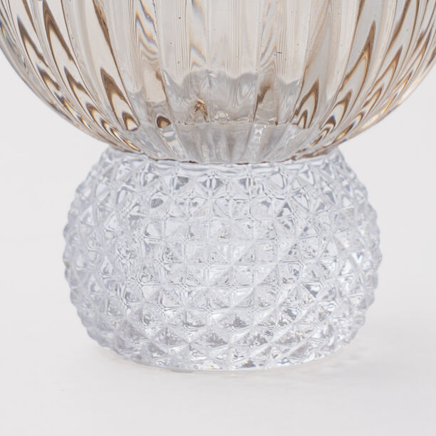 طقم أوعية حلوى لا ميسا زجاج لون عسلي 4 قطع image number 4