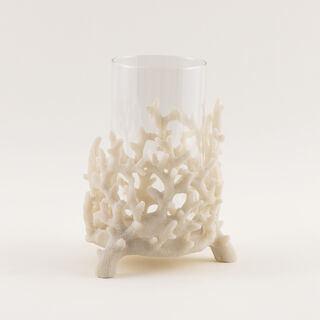 هومز حامل شموع بالي ريزن 17*16.5*21سم، بيج