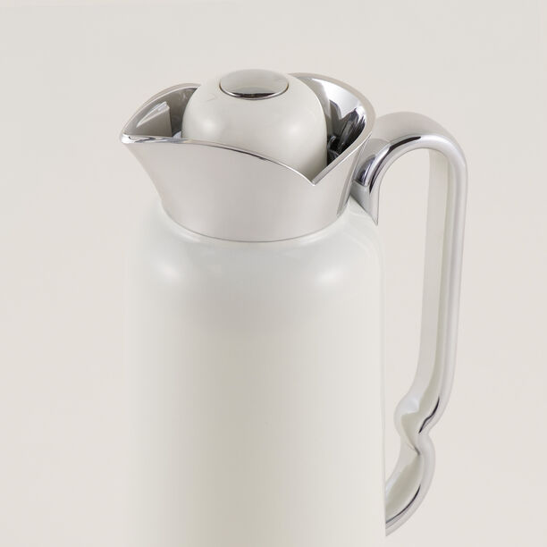 دلتي دلة ستانلس ستيل، أبيض مع فضي 1 لتر image number 2