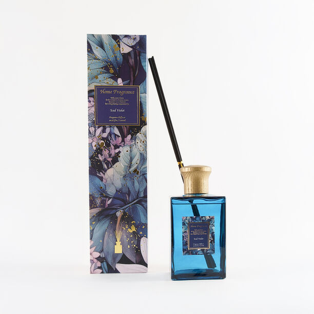 هومز فواحة عطور زجاجي البنفسج المثلّج برائحة الزهور مع أعواد 1200 مل image number 0