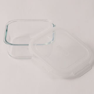  البرتو حافظة طعام زجاج مربعة 1100 مل مع غطاء بفتحة تهوية