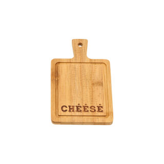 Alberto Bamboo Rectangle Serving Dish For "Cheese" With Hemp Rope