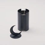 Homez Qamar Collection Candle Holder, Black, 9*9*25 Cm image number 2