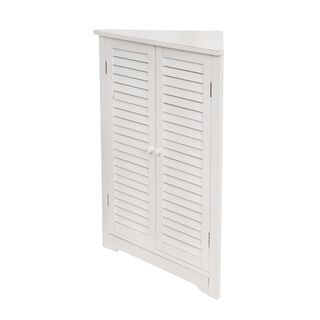 Wooden Corner Cabinet White