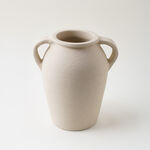 Homez Clay Stone Pot Vase 22*25*29Cm, Offwhite image number 1