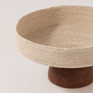 La Mesa wood serving bowl 27*27*14cm, beige