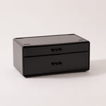 هومز منظم مكياج بلاستيك، أسود 23.8*15.3*10.8 سم image number 1