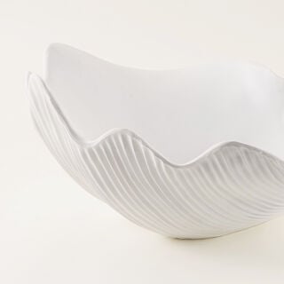 Homez resin decorative bowl, white 41.5*34.4*17.6cm