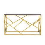 Glass Console Table Gold And Black 140*40*78 cm image number 1