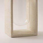 Homez resin vase travertine collection 14.5*13*25.5cm image number 2